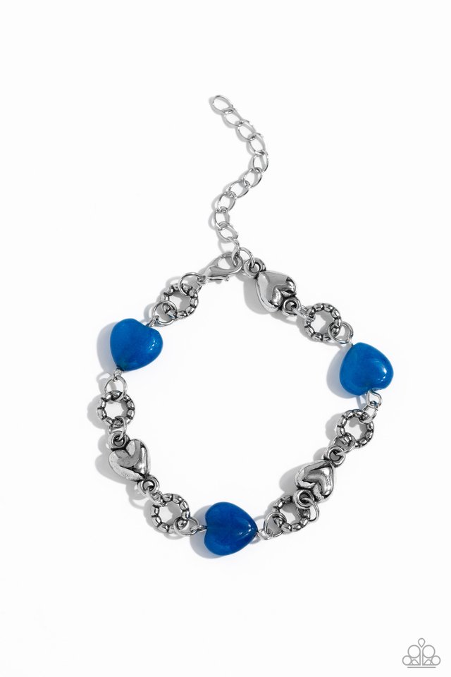 I Can Feel Your Heartbeat - Blue - Paparazzi Bracelet Image