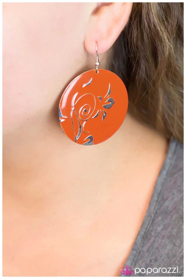 Paparazzi Earring ~ Belladonna - Orange