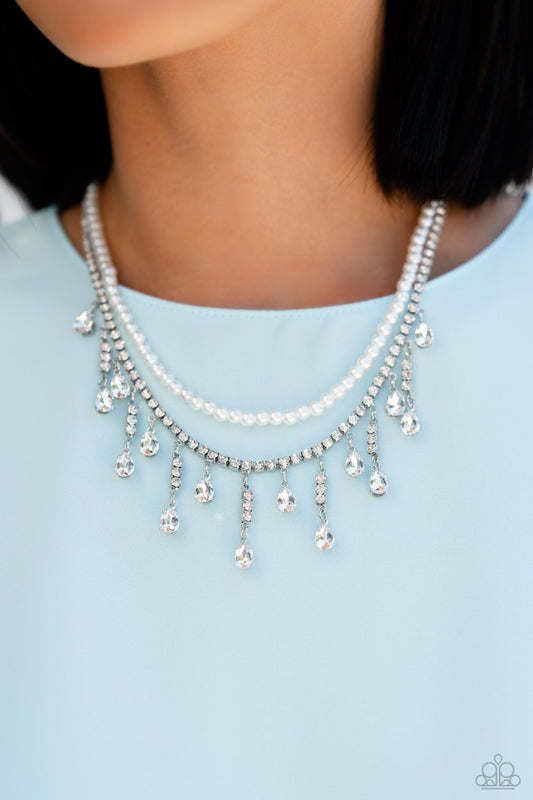 Paparazzi Necklace ~ Lessons in Luxury - White