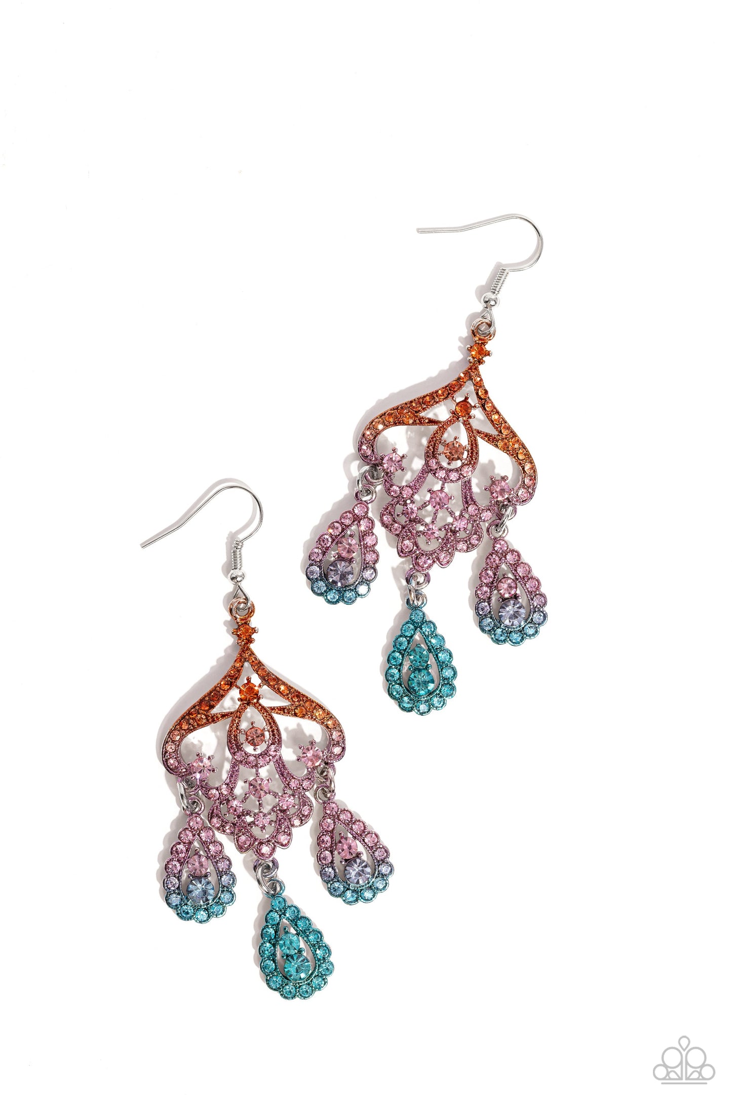 Paparazzi Earring ~ Chandelier Command - Multi