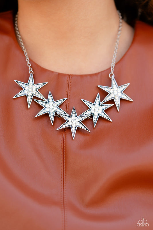 Paparazzi Necklace ~ Rockstar Ready - White