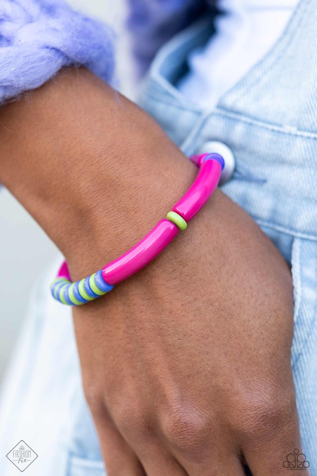 Poppin Pattern - Pink - Paparazzi Bracelet Image