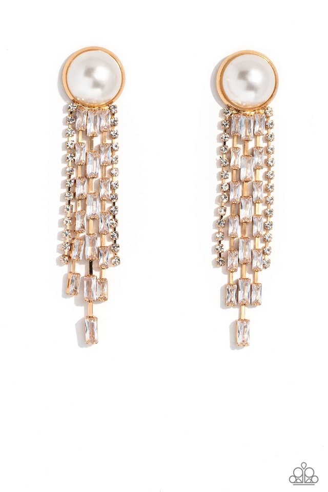Genuinely Gatsby - Gold - Paparazzi Earring Image
