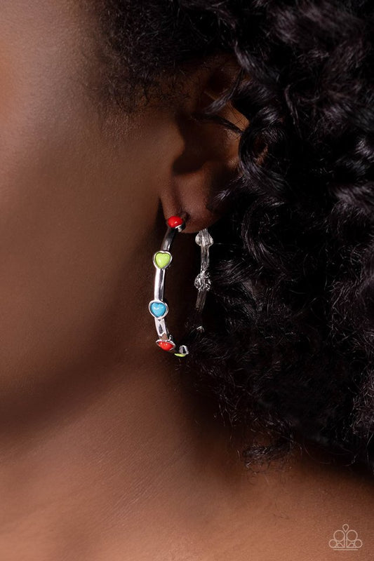 Affectionate Actress - Red - Paparazzi Earring Image