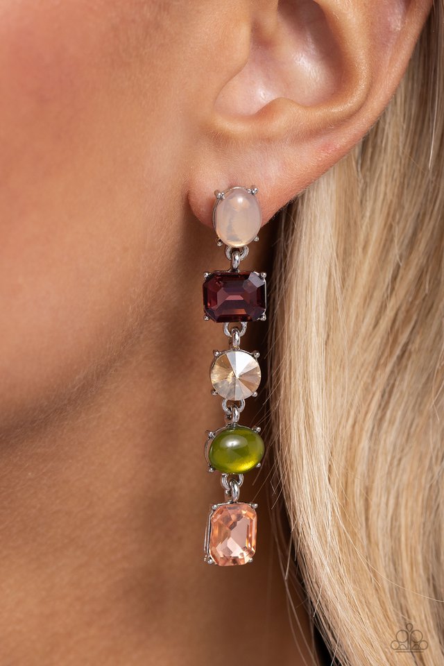 Sophisticated Stack - Multi - Paparazzi Earring Image