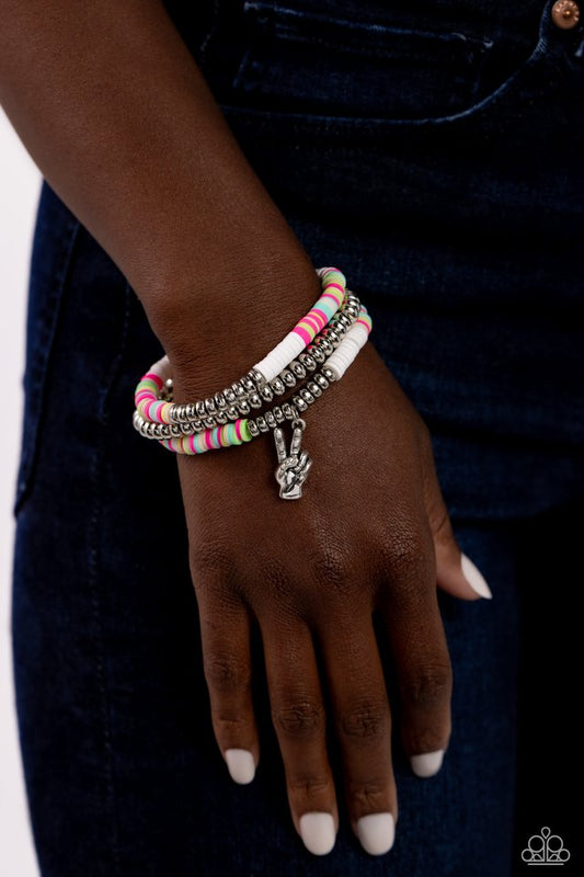 Peaceful Potential - White - Paparazzi Bracelet Image