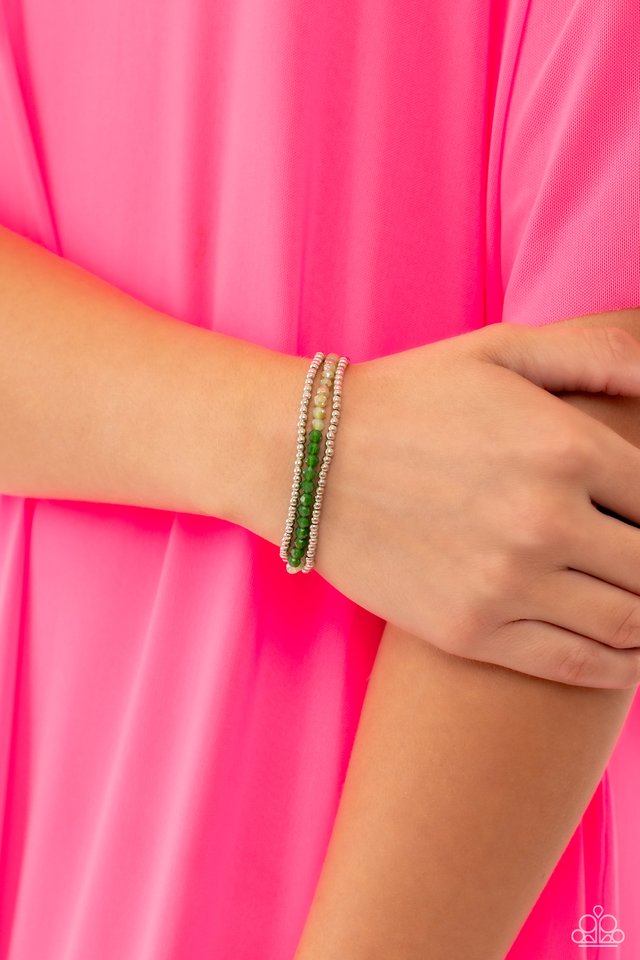 Backstage Beading - Green - Paparazzi Bracelet Image