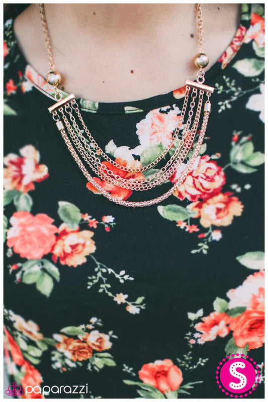 Paparazzi Necklace ~ Metallic Mai Tai - Gold