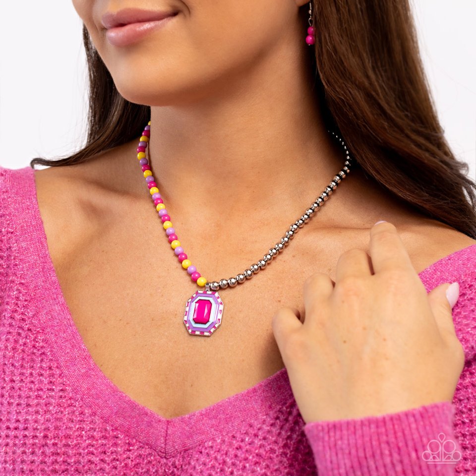 Contrasting Candy - Multi - Paparazzi Necklace Image