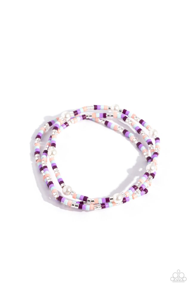 Colorblock Cache - Purple - Paparazzi Bracelet Image