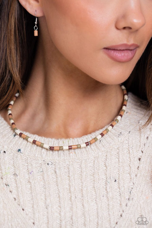 Natural Nonchalance - Brown - Paparazzi Necklace Image