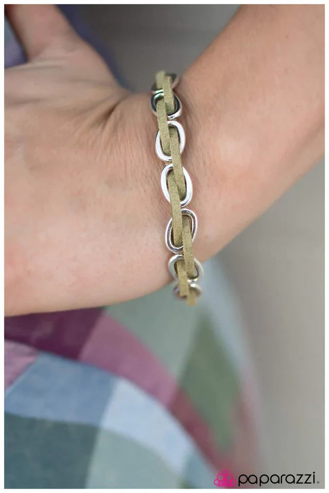 Paparazzi Bracelet ~ Hard to PerSUEDE - Green