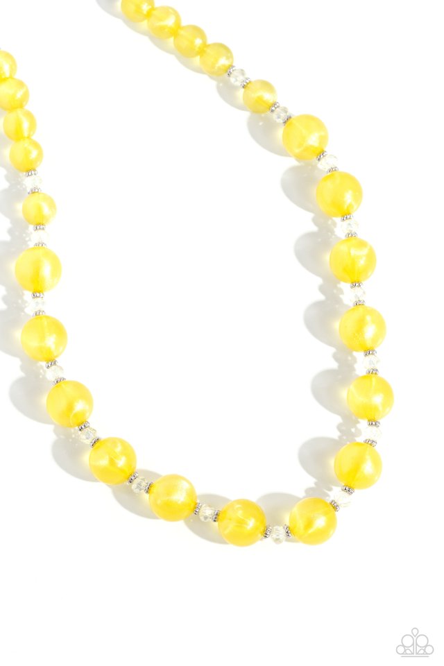 Timelessly Tantalizing - Yellow - Paparazzi Necklace Image