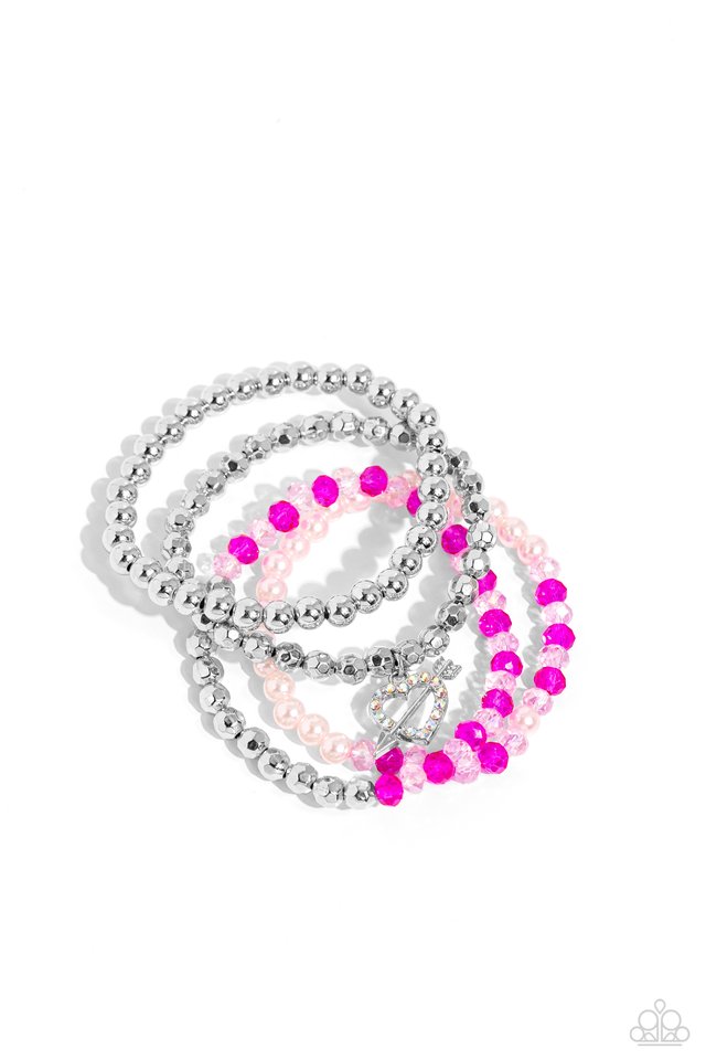 Heart-struck Haute - Multi - Paparazzi Bracelet Image