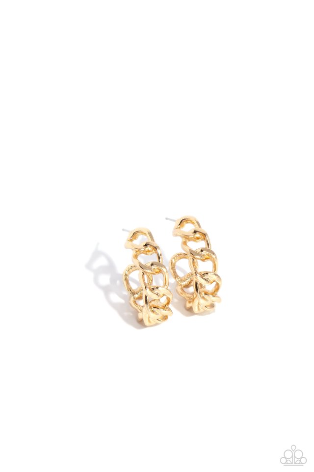 Casual Confidence - Gold - Paparazzi Earring Image