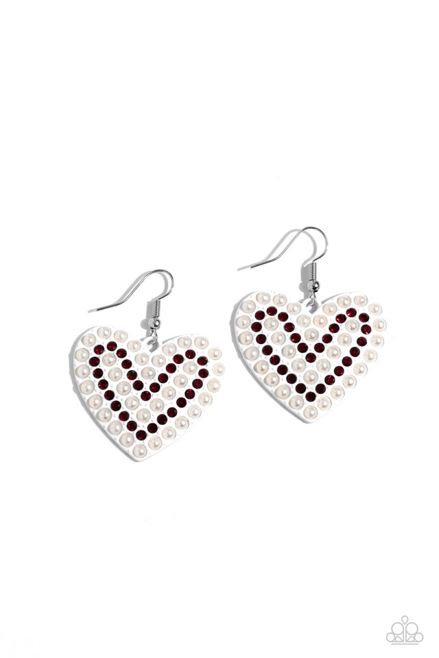 Romantic Reunion - White - Paparazzi Earring Image