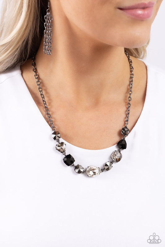 Emphatic Edge - Black - Paparazzi Necklace Image