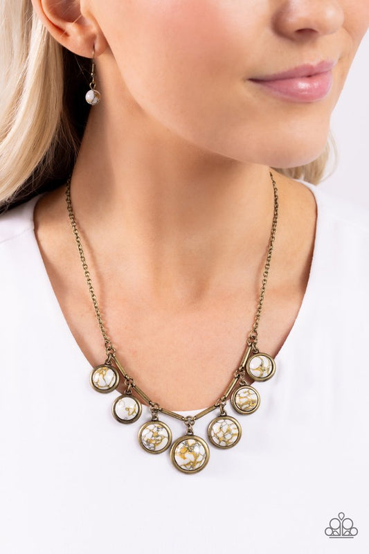 Rustic Recognition - Brass - Paparazzi Necklace Image