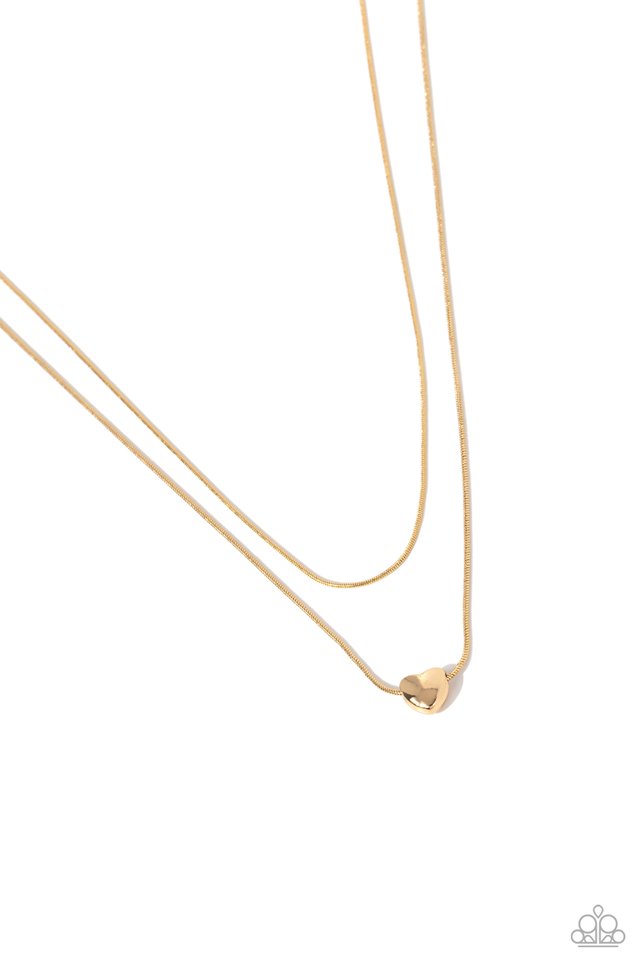 Sweetheart Series - Gold - Paparazzi Necklace Image