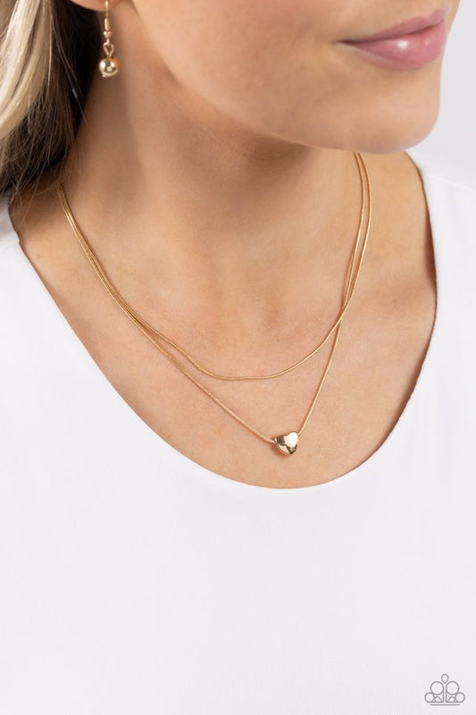 Sweetheart Series - Gold - Paparazzi Necklace Image