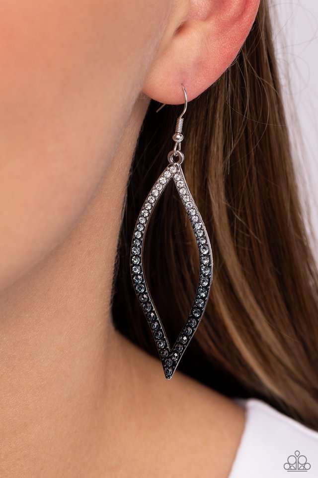 Admirable Asymmetry - Black - Paparazzi Earring Image