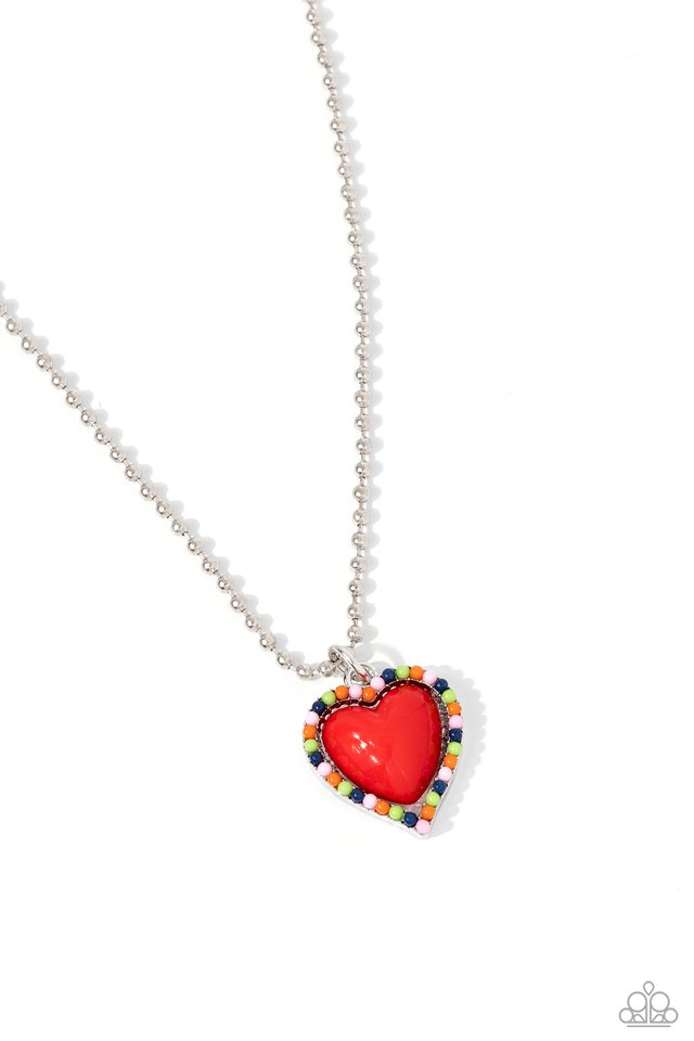 Romantic Ragtime - Red - Paparazzi Necklace Image