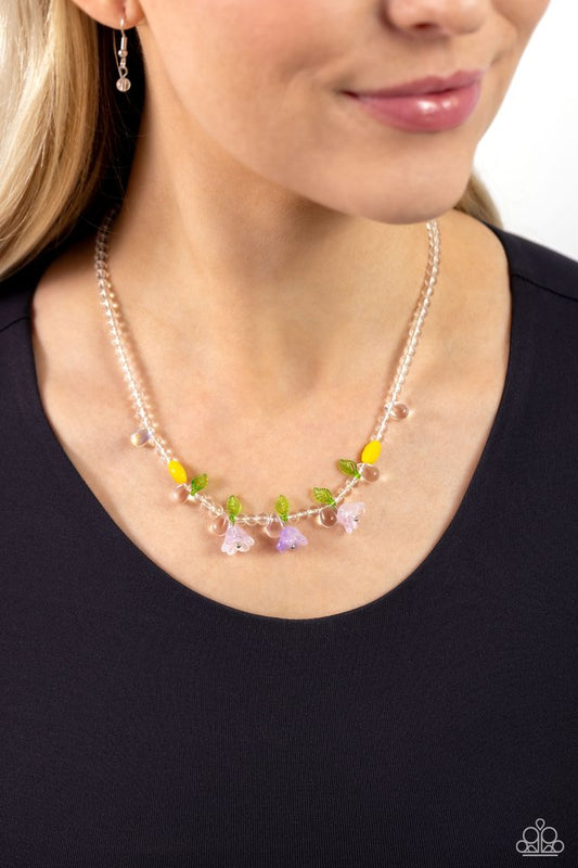 World GLASS Wonder - Purple - Paparazzi Necklace Image