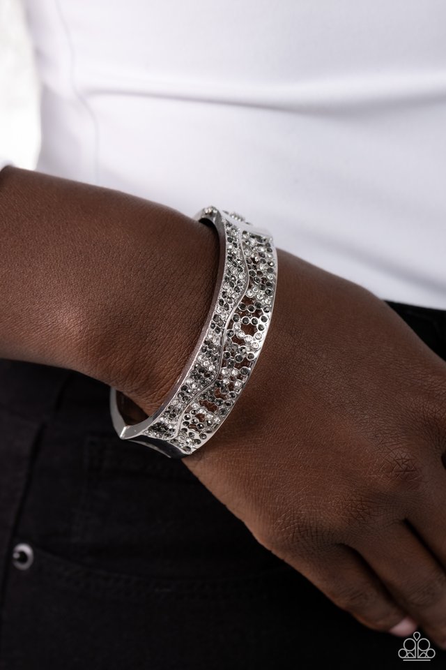 Wavy Whimsy - Silver - Paparazzi Bracelet Image