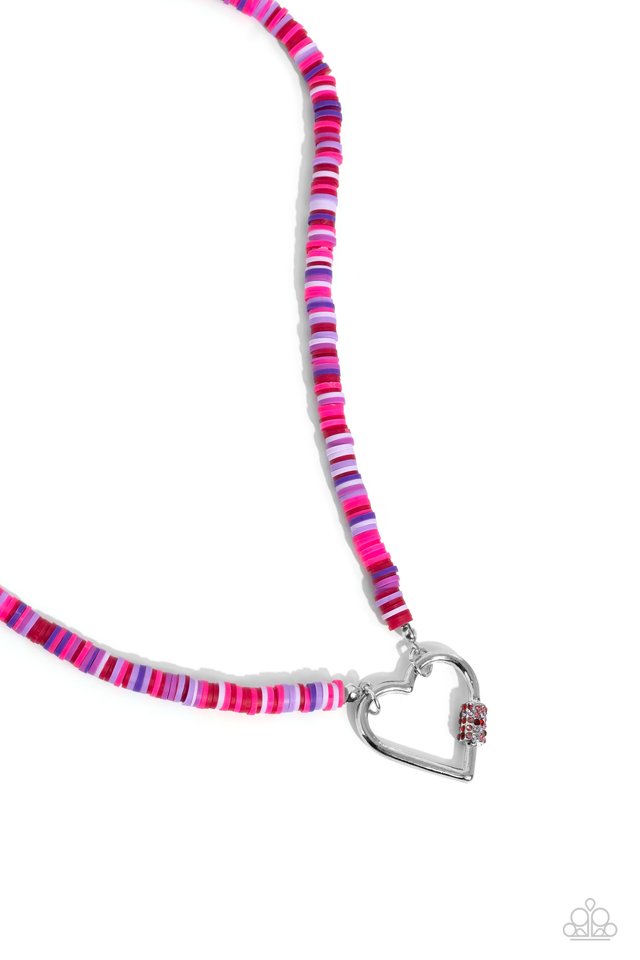 Clearly Carabiner - Red - Paparazzi Necklace Image