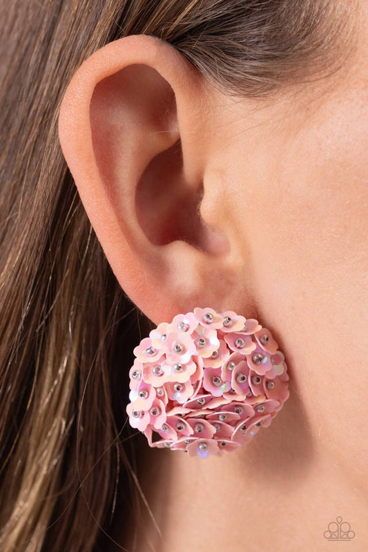 Corsage Character - Pink - Paparazzi Earring Image
