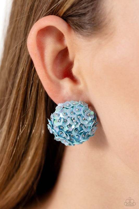 Corsage Character - Blue - Paparazzi Earring Image