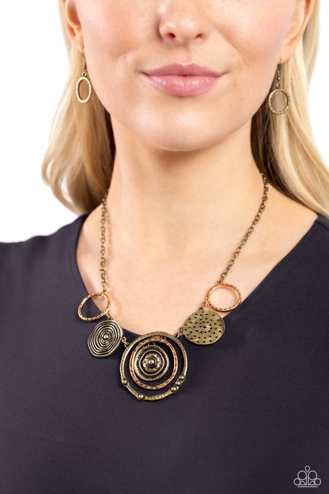 Mysterious Masterpiece - Brass - Paparazzi Necklace Image