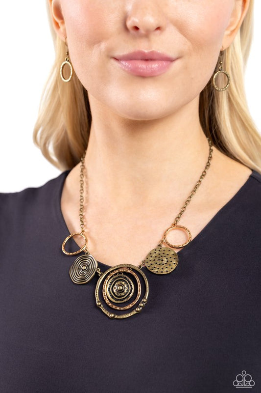Mysterious Masterpiece - Brass - Paparazzi Necklace Image