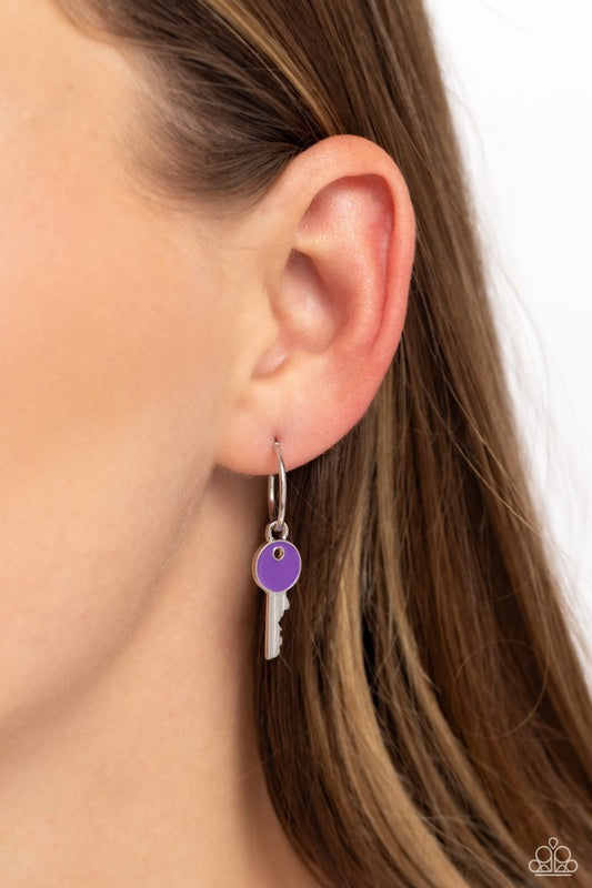 Key Performance - Purple - Paparazzi Earring Image