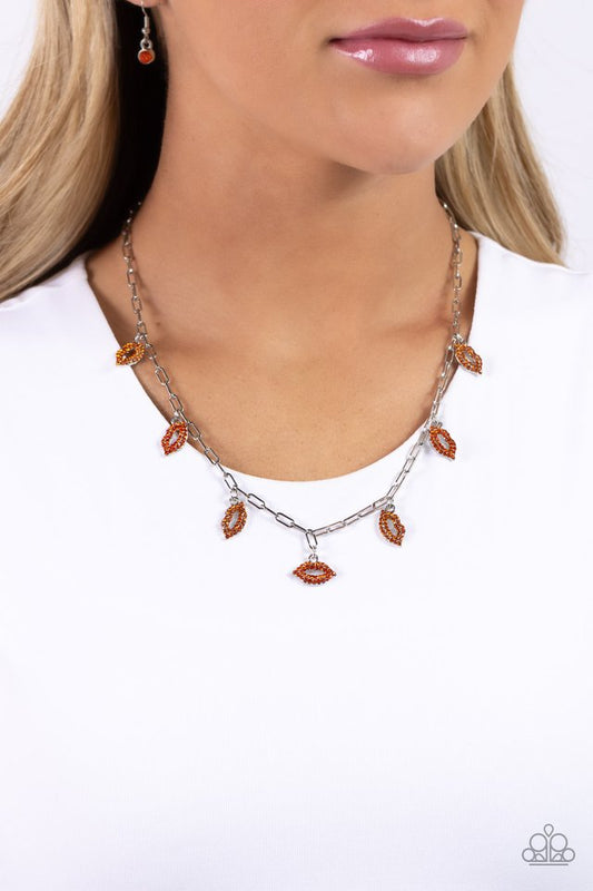 KISS the Mark - Orange - Paparazzi Necklace Image