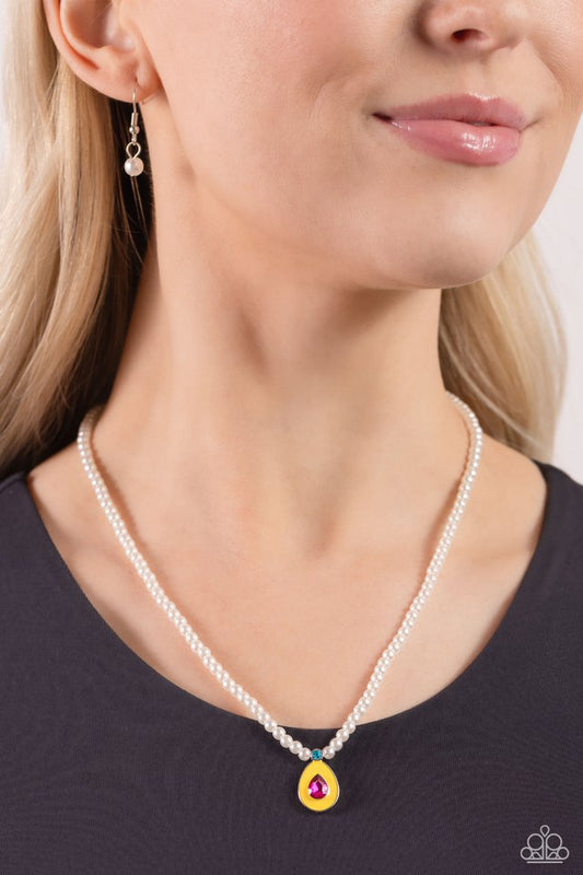 PEARL-demonium - Yellow - Paparazzi Necklace Image