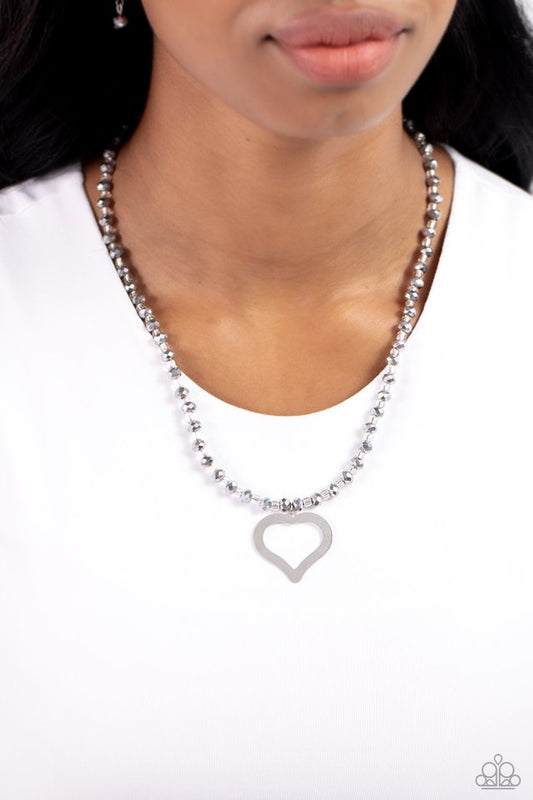 Faceted Factor - Silver - Paparazzi Necklace Image