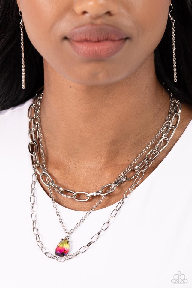 Teardrop Tiers - Multi - Paparazzi Necklace Image