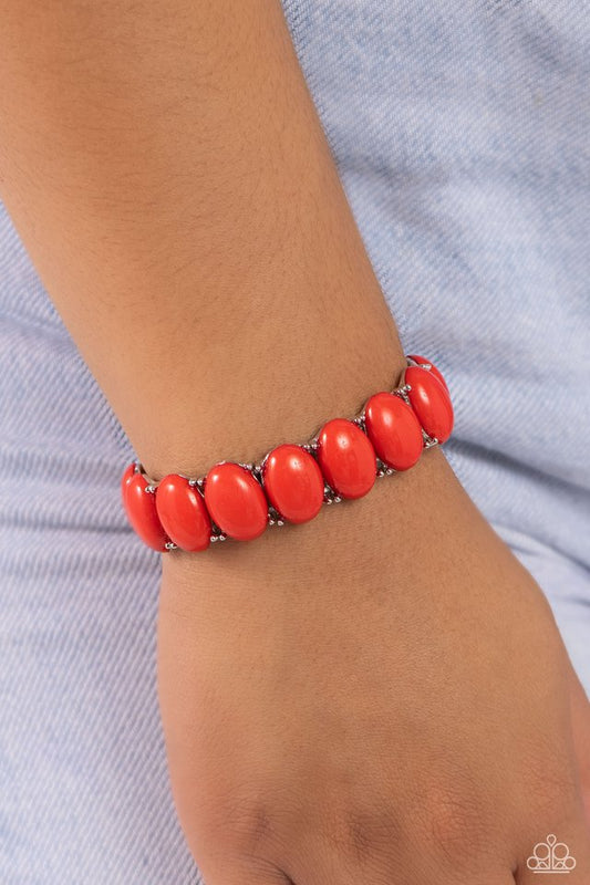 Starting OVAL - Red - Paparazzi Bracelet Image
