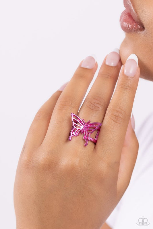 Playfully Polished - Pink - Paparazzi Ring Image
