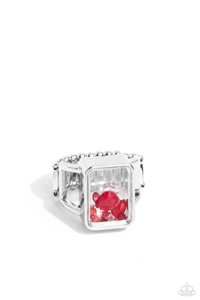 Encased Envy - Red - Paparazzi Ring Image