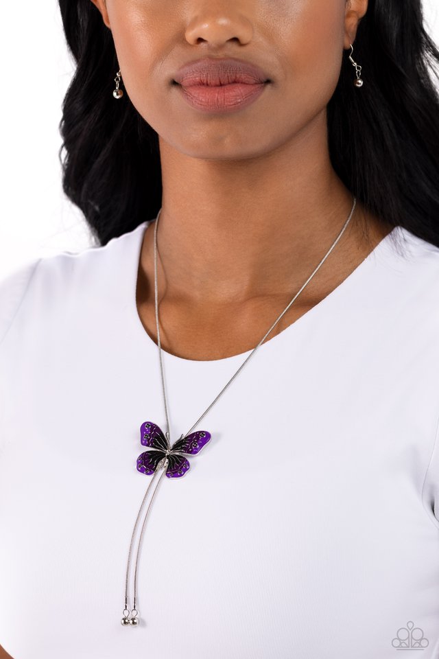 Suspended Shades - Black - Paparazzi Necklace Image