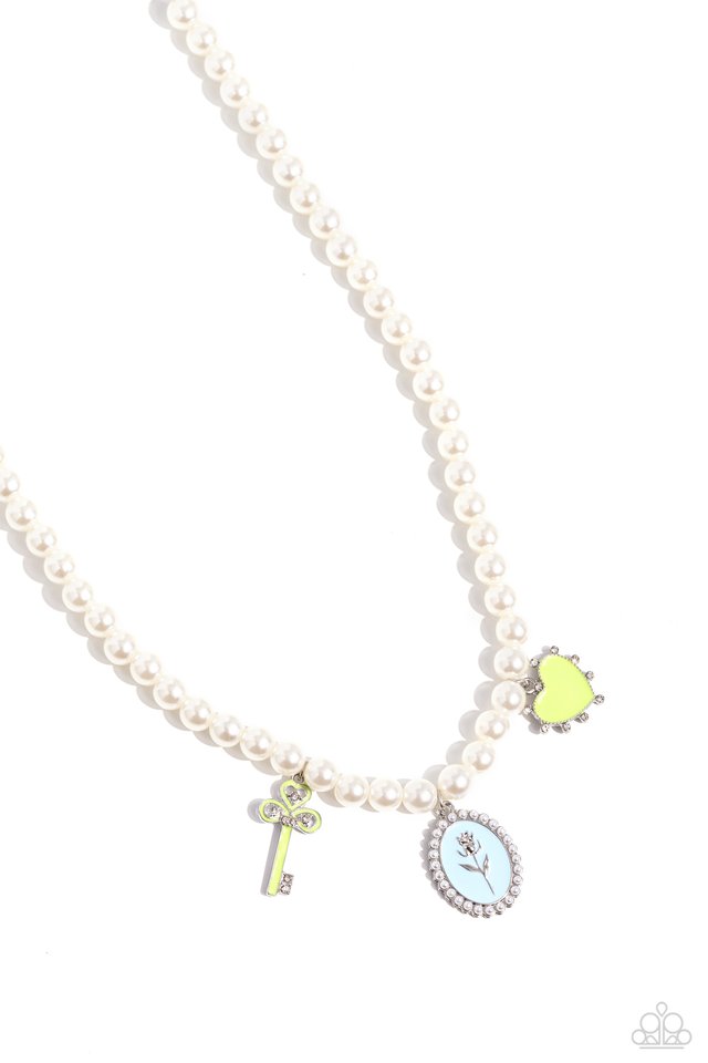 Charming Collision - Green - Paparazzi Necklace Image