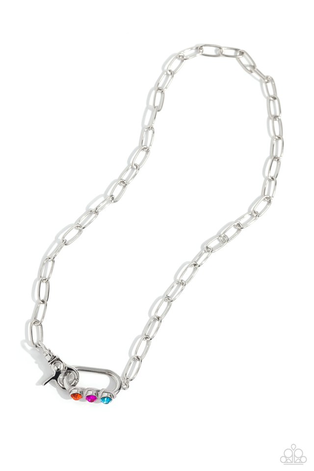 Dont Want to Miss a STRING - Silver - Paparazzi Necklace Image