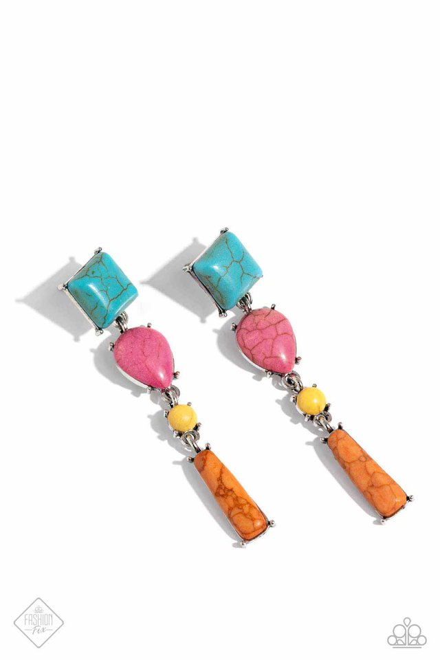 Saharan Sabbatical - Blue - Paparazzi Earring Image