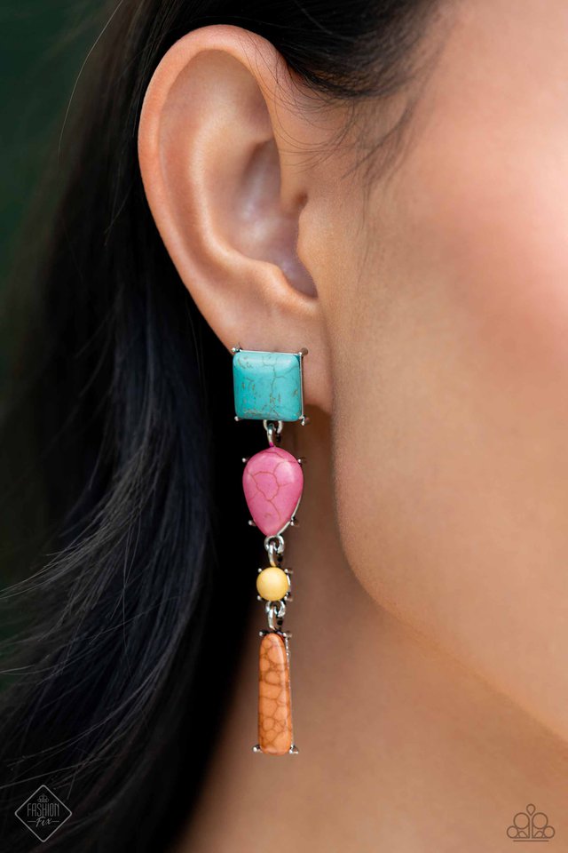 Saharan Sabbatical - Blue - Paparazzi Earring Image