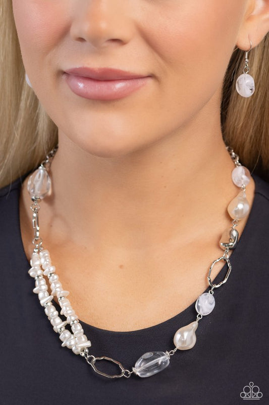 Easygoing Elegance - White - Paparazzi Necklace Image