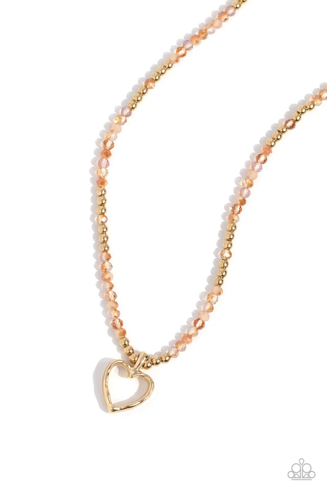 Flashy Fairy Tale - Orange - Paparazzi Necklace Image