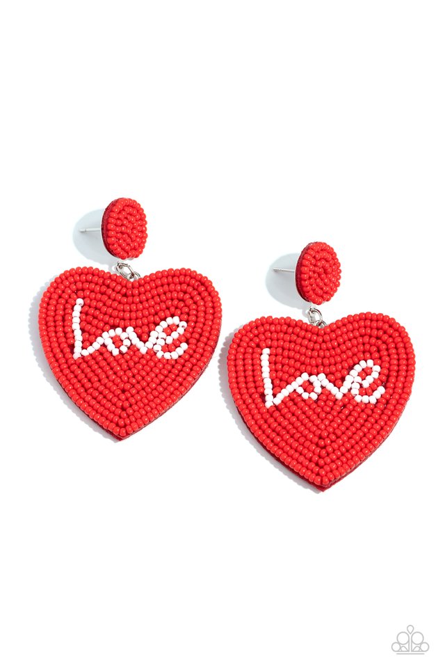 Sweet Seeds - Red - Paparazzi Earring Image