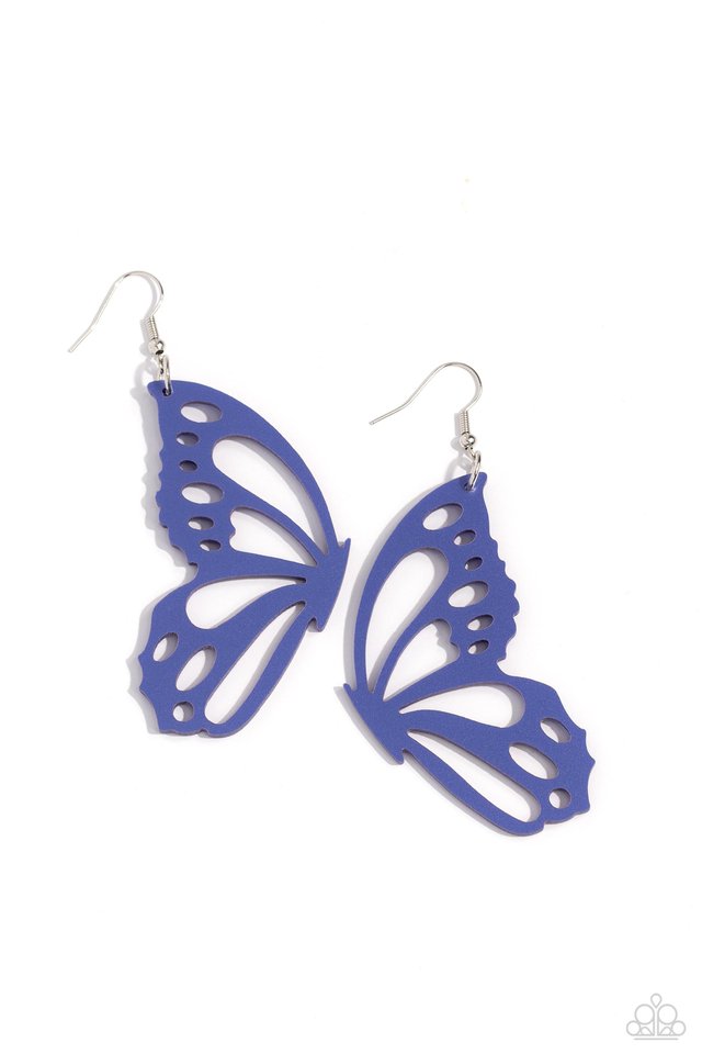WING of the World - Blue - Paparazzi Earring Image